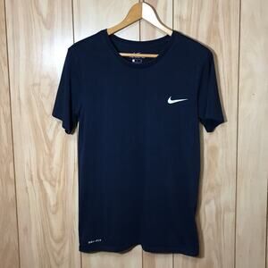 The Nike Tee Athletic Cut Dri-Fit Navy Crew Neck Short Sleeve T-shirt S